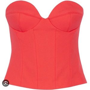 Charlatan Signature Stretch-crepe Crop Bustier Top